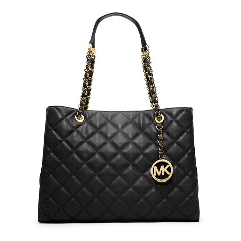 michael kors susannah large quilted leather tote|Michael Kors Tote bag price.